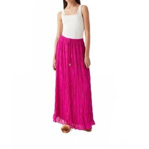 NEW AJE. rosewood ruched maxi skirt in pink